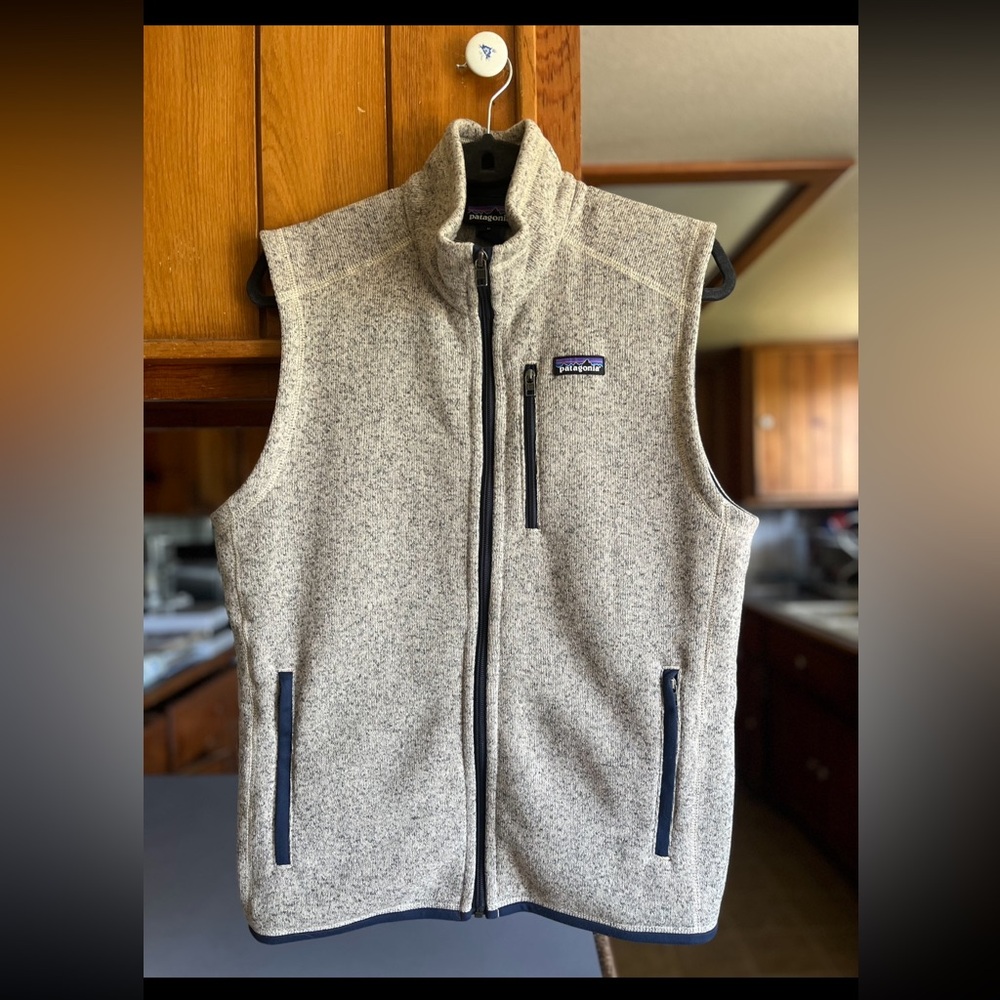 Patagonia Light Gray Vest with Black Accents